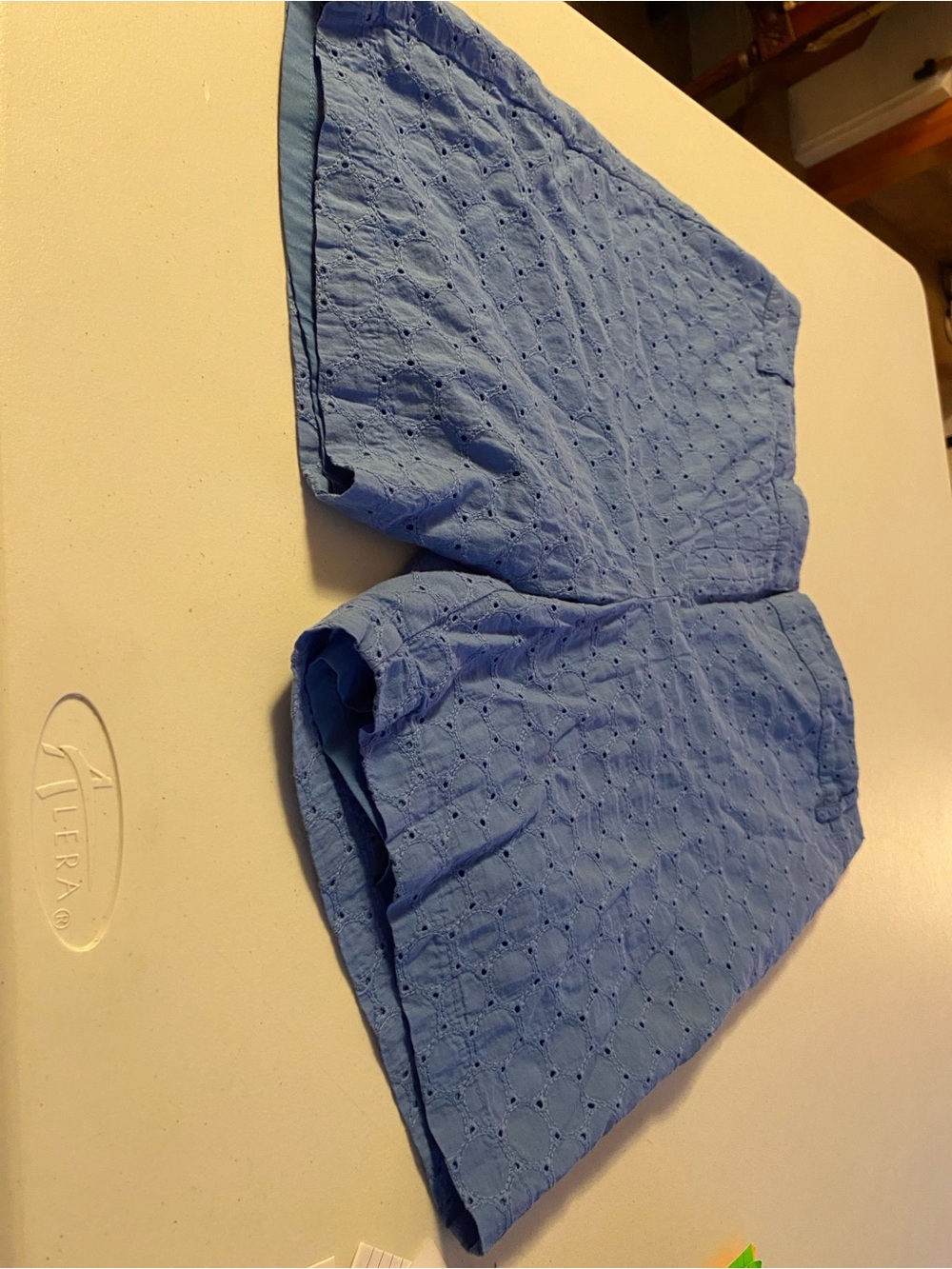 Izod Light Blue Eyelet Bermuda Shorts